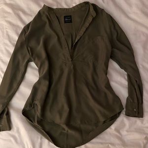 Soft material dress shirt, good condition, barely worn